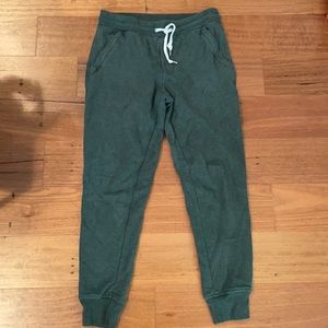 Jcrew - green joggers - medium - zip pockets